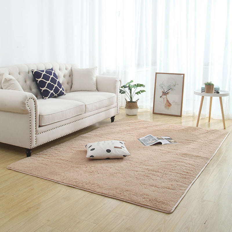 Scandinavian Solid Color Rug Multi Color Faux Wool Rug Stain Resistant Washable Non-Slip Rug for Bedroom Camel Clearhalo 'Area Rug' 'Casual' 'Rugs' Rug' 2172172