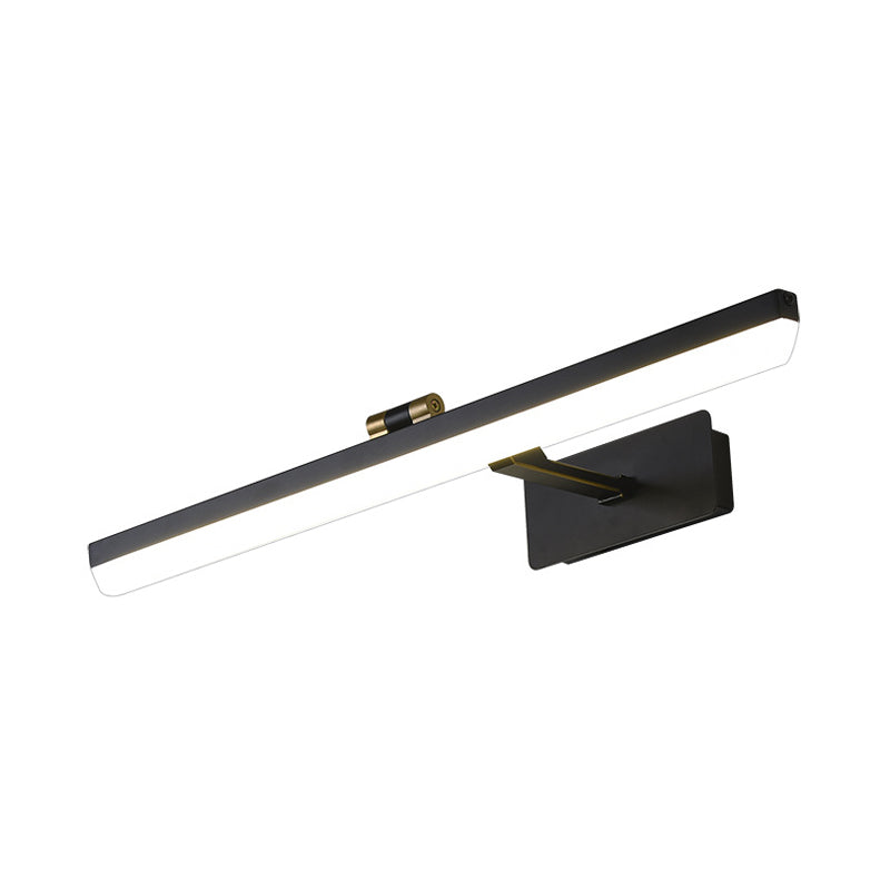 Metal Black Sconce Lamp Elongated LED Traditional Wall Mounted Vanity Light, 17"/38"/22.5" Wide Clearhalo 'Vanity Lights' 'Wall Lights' Lighting' 217646