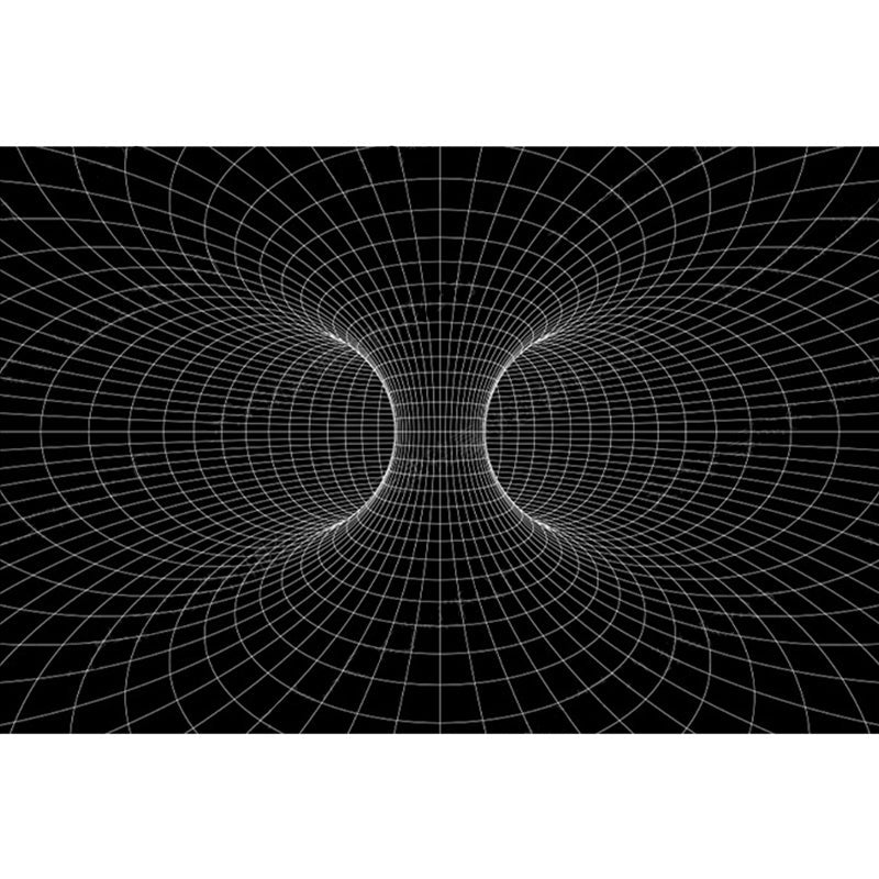 Unusual Visual Deception Rug Black and White Modern Area Rug Polypropylene Pet Friendly Machine Washable Anti-Slip Rug for Home Deco Clearhalo 'Area Rug' 'Rug' 2183836