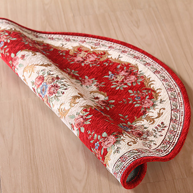 Classic Traditional Rug Multi Color Floral Carpet Washable Pet Friendly Non-Slip Rug for Bedroom Clearhalo 'Area Rug' 'Rugs' 'Shabby Chic' Rug' 2183929