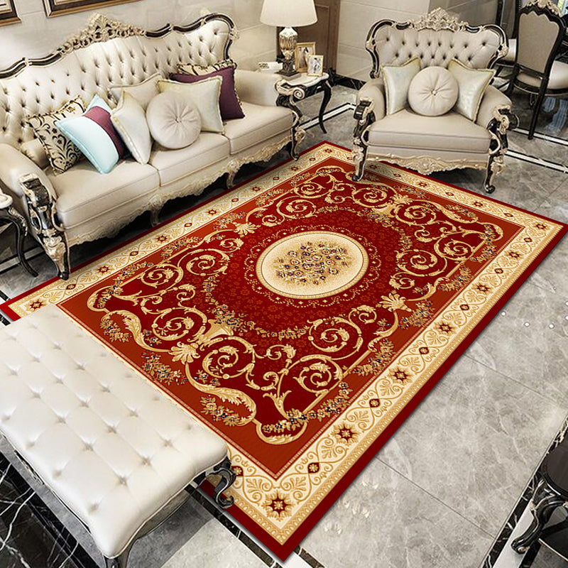 Fancy Victoria Rug Multi Colored Floral Rug Anti-Slip Washable Pet Friendly Rug for Living Room Red Clearhalo 'Area Rug' 'Rugs' 'Shabby Chic' Rug' 2184231