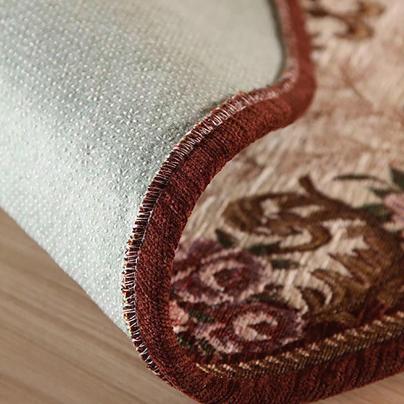 Victorian Style Foyer Rug Multi-Color Flower Print Rug Polypropylene Pet Friendly Anti-Slip Backing Washable Rug Clearhalo 'Area Rug' 'Rugs' 'Shabby Chic' Rug' 2184258