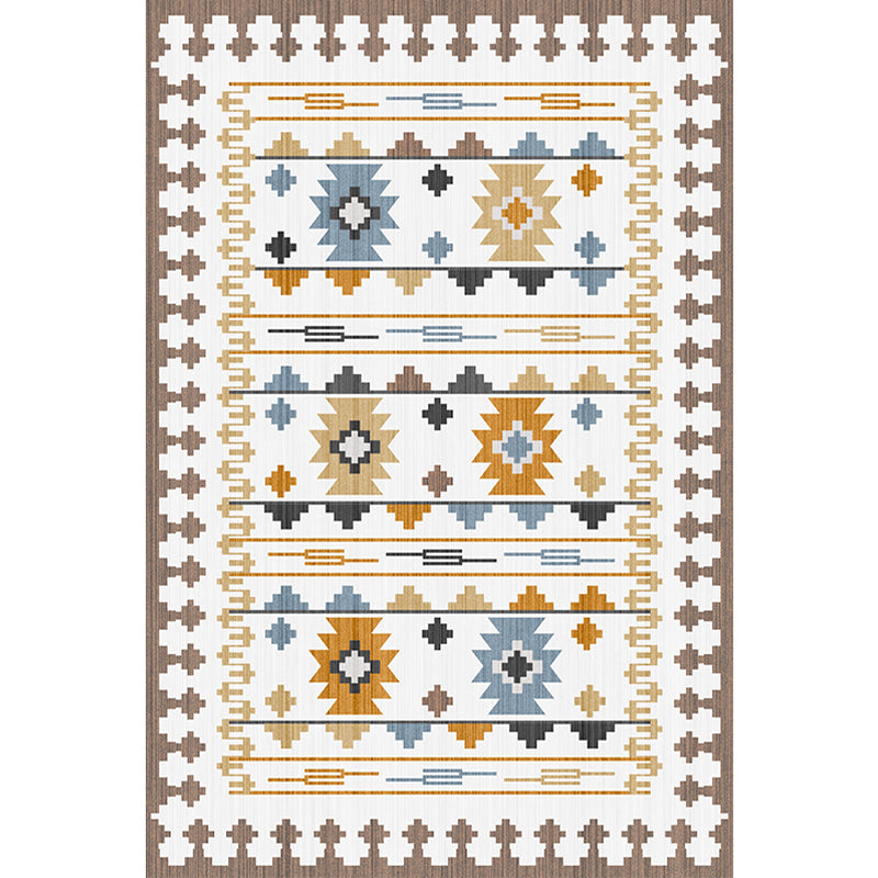 Distressed Moroccan Area Rug Multicolor Patterned Rug Anti-Slip Machine Washable Stain Resistant Rug for Home Yellow Clearhalo 'Area Rug' 'Rugs' 'Shabby Chic' Rug' 2184357