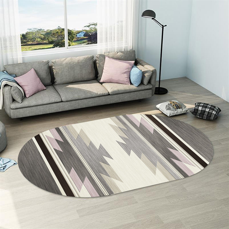 Postmodern Geometric Abstract Rug Multi Colored Polyester Rug Washable Anti-Slip Backing Pet Friendly Rug for Decoration Brown Clearhalo 'Area Rug' 'Modern' 'Rugs' Rug' 2184390