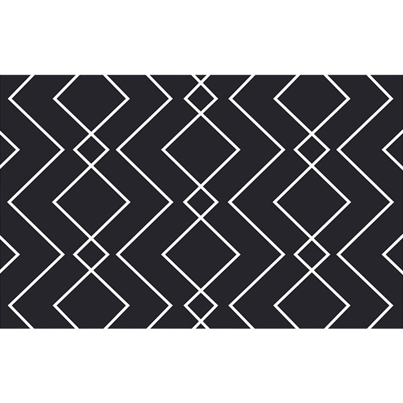 Postmodern Lounge Area Rug Multi-Colored Geometric Carpet Polyester Washable Stain Resistant Anti-Slip Rug Black Clearhalo 'Area Rug' 'Modern' 'Rugs' Rug' 2184738