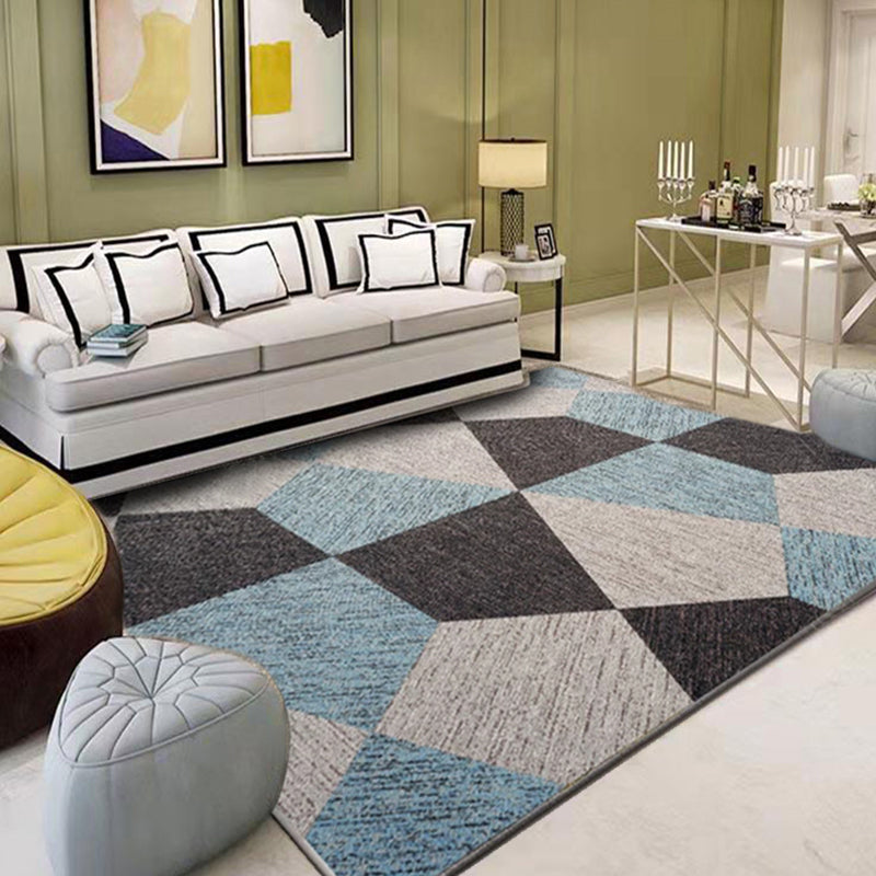 Pretty Nordic Style Rug Multicolor Geometric Color Block Rug Machine Washable Stain Resistant Anti-Slip Rug for Great Room Brown Clearhalo 'Area Rug' 'Modern' 'Rugs' Rug' 2184792