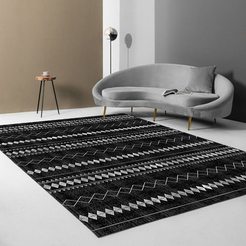 Exotic Antique Rug Multi-Color Geometric Print Rug Anti-Slip Backing Pet Friendly Machine Washable Rug for Great Room Black Clearhalo 'Area Rug' 'Rugs' 'Shabby Chic' Rug' 2184808