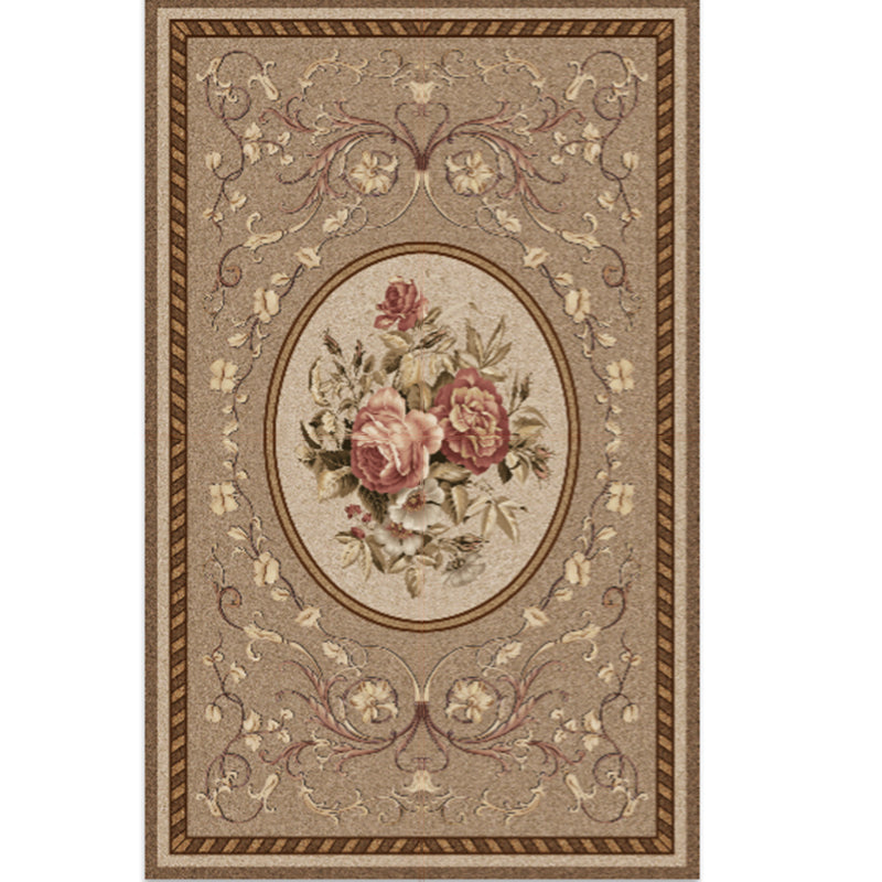 European Style Print Rug Multi Color Classic Carpet Polypropylene Washable Stain Resistant Non-Slip Backing Rug for Lounge Clearhalo 'Area Rug' 'Rugs' 'Shabby Chic' Rug' 2184857