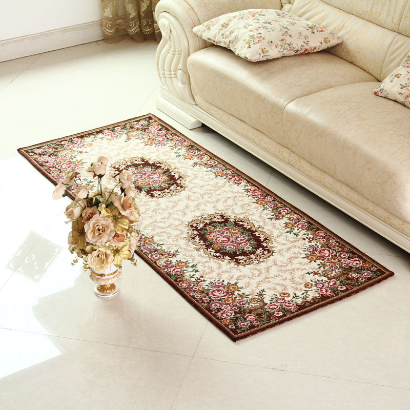 Empire Peony Rug Multi-Colored Traditional Carpet Synthetics Pet Friendly Anti-Slip Stain Resistant Runner Rug for Home Coffee Clearhalo 'Area Rug' 'Rugs' 'Shabby Chic' Rug' 2184891