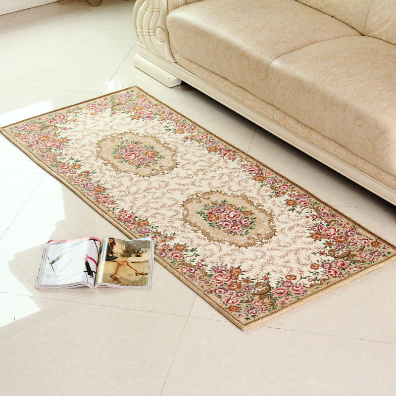 Empire Peony Rug Multi-Colored Traditional Carpet Synthetics Pet Friendly Anti-Slip Stain Resistant Runner Rug for Home Clearhalo 'Area Rug' 'Rugs' 'Shabby Chic' Rug' 2184897