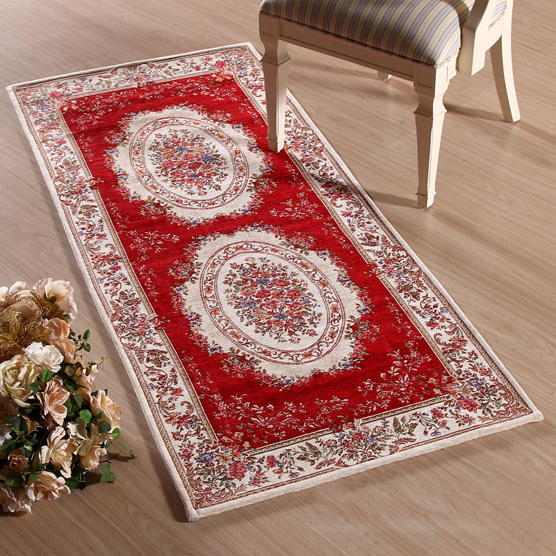 Empire Peony Rug Multi-Colored Traditional Carpet Synthetics Pet Friendly Anti-Slip Stain Resistant Runner Rug for Home Clearhalo 'Area Rug' 'Rugs' 'Shabby Chic' Rug' 2184901