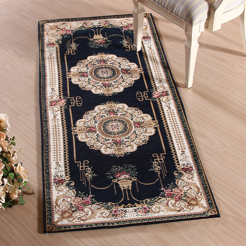Empire Peony Rug Multi-Colored Traditional Carpet Synthetics Pet Friendly Anti-Slip Stain Resistant Runner Rug for Home Clearhalo 'Area Rug' 'Rugs' 'Shabby Chic' Rug' 2184906