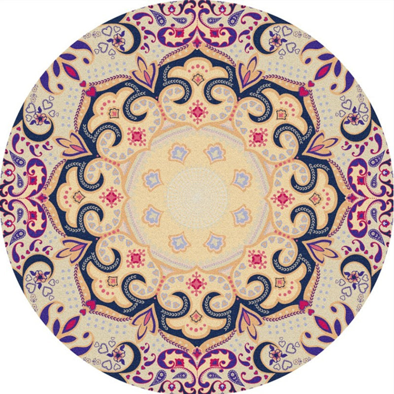 Moroccan Abstract Indoor Rug Multicolor Synthetics Carpet Non-Slip Backing Stain Resistant Pet Friendly Rug for Living Room Purple Clearhalo 'Area Rug' 'Moroccan' 'Rugs' Rug' 2184919