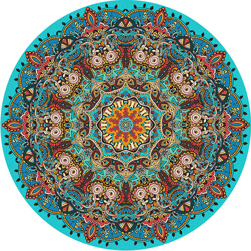 Multi-Colored Bedroom Area Rug Moroccan Mandala Print Rug Synthetics Non-Slip Backing Washable Stain Resistant Rug Clearhalo 'Area Rug' 'Moroccan' 'Rugs' Rug' 2184971