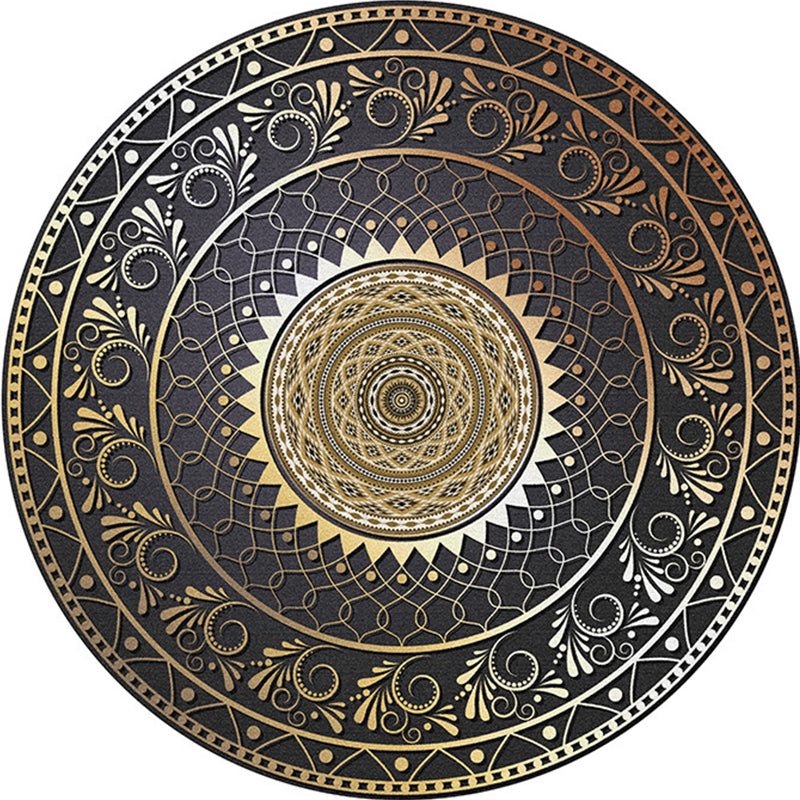 Multi-Colored Bedroom Area Rug Moroccan Mandala Print Rug Synthetics Non-Slip Backing Washable Stain Resistant Rug Light Yellow Clearhalo 'Area Rug' 'Moroccan' 'Rugs' Rug' 2184974