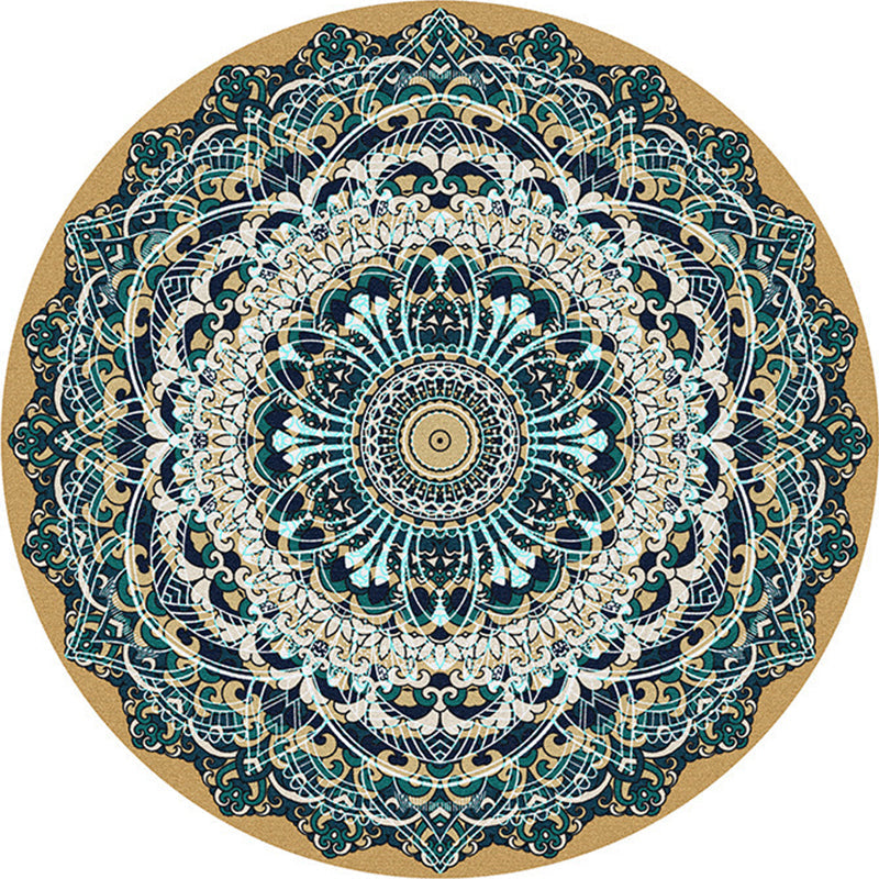 Multi-Colored Bedroom Area Rug Moroccan Mandala Print Rug Synthetics Non-Slip Backing Washable Stain Resistant Rug Clearhalo 'Area Rug' 'Moroccan' 'Rugs' Rug' 2184975