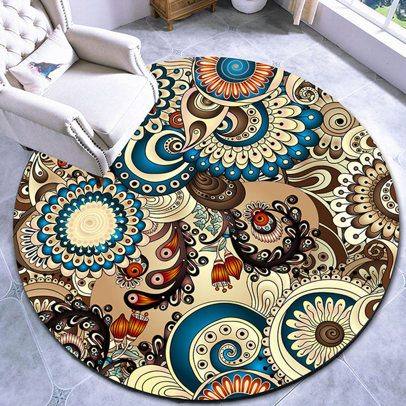 Fancy Multicolor Paisley Print Rug Polypropylene Moroccan Rug Machine Washable Anti-Slip Stain Resistant Rug for Lounge Khaki Clearhalo 'Area Rug' 'Moroccan' 'Rugs' Rug' 2185061
