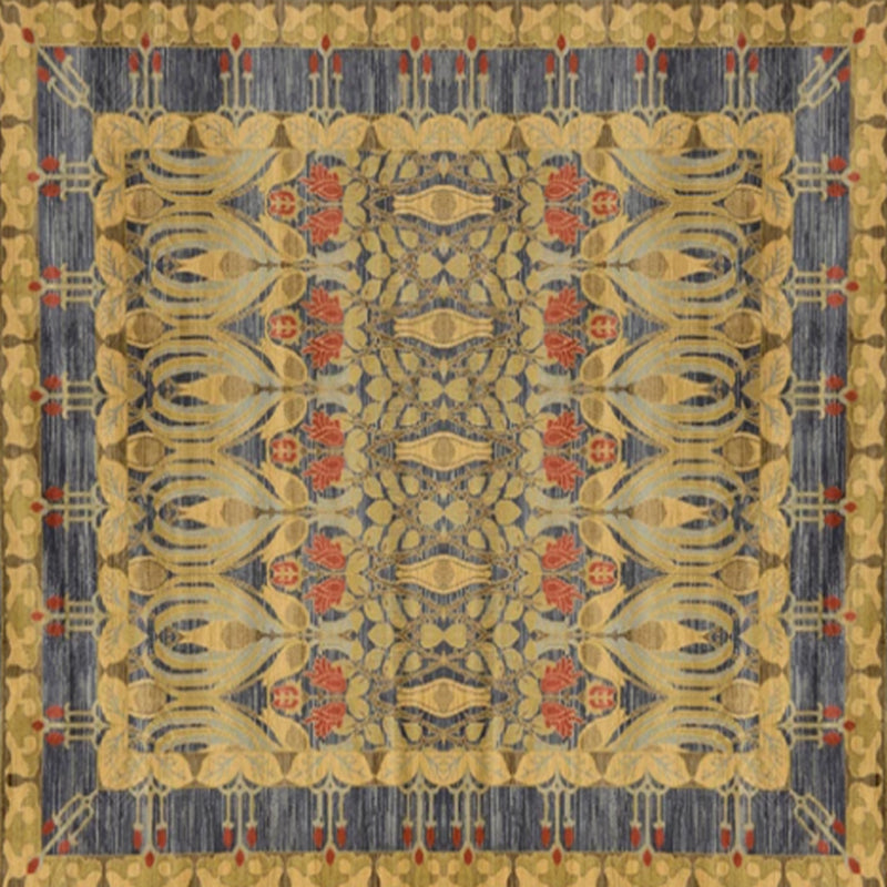 Shabby Chic Floral Area Rug Multi-Color Persian Carpet Polypropylene Anti-Slip Backing Washable Pet Friendly Rug for Foyer Ginger Clearhalo 'Area Rug' 'Moroccan' 'Rugs' Rug' 2185186