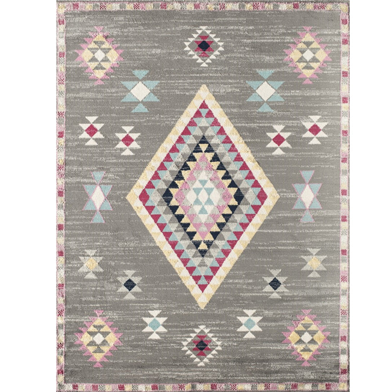 Whitewash Jacquard Print Rug Multicolor Persian Carpet Synthetics Anti-Slip Washable Stain Resistant Rug for Tearoom Grey Clearhalo 'Area Rug' 'Moroccan' 'Rugs' Rug' 2185341
