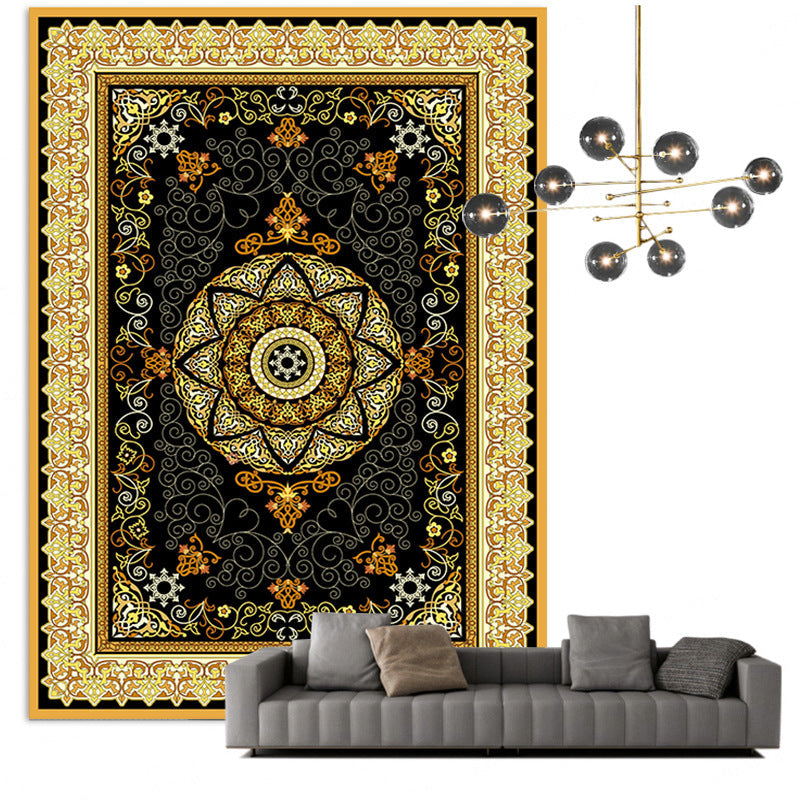 Traditional Multi Color Moroccan Rug Polypropylene Flower Carpet Anti-Slip Backing Pet Friendly Stain Resistant Rug for Living Room Clearhalo 'Area Rug' 'Moroccan' 'Rugs' Rug' 2185355