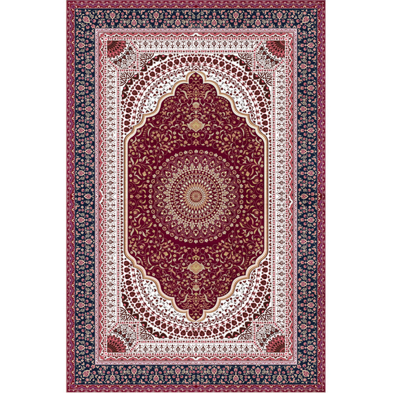 Magnificent Floral Printed Rug Multi-Color Moroccan Rug Polyester Washable Anti-Slip Backing Stain Resistant Rug for Guest Room Clearhalo 'Area Rug' 'Moroccan' 'Rugs' Rug' 2185376
