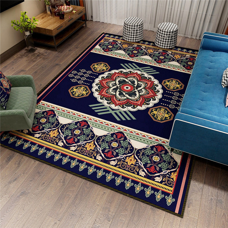 Classy Persian Rug Multi-Color Flower Area Rug Machine Washable Stain Resistant Non-Slip Indoor Rug for Home Watermelon Red Clearhalo 'Area Rug' 'Moroccan' 'Rugs' Rug' 2185569