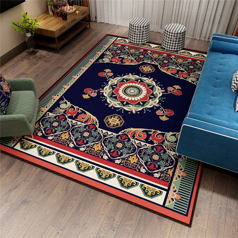 Classy Persian Rug Multi-Color Flower Area Rug Machine Washable Stain Resistant Non-Slip Indoor Rug for Home Green Clearhalo 'Area Rug' 'Moroccan' 'Rugs' Rug' 2185572