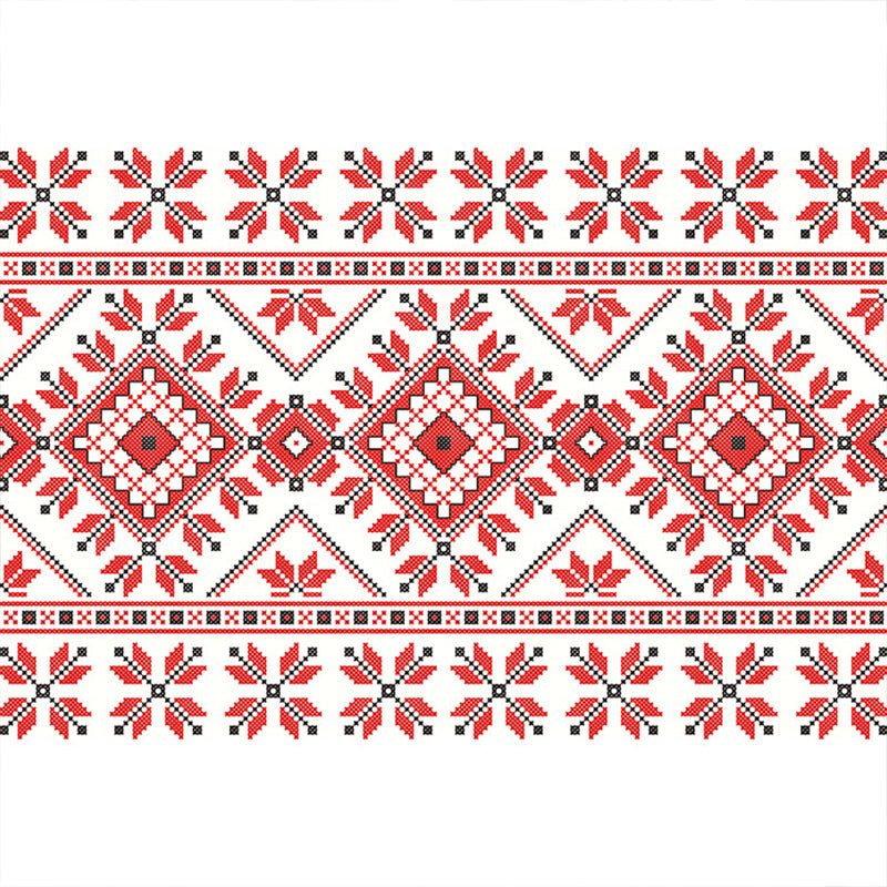 Multicolor Floral Mosaic Print Rug Polypropylene Moroccan Indoor Rug Machine Washable Anti-Slip Backing Pet Friendly Carpet for Home Clearhalo 'Area Rug' 'Moroccan' 'Rugs' Rug' 2185664