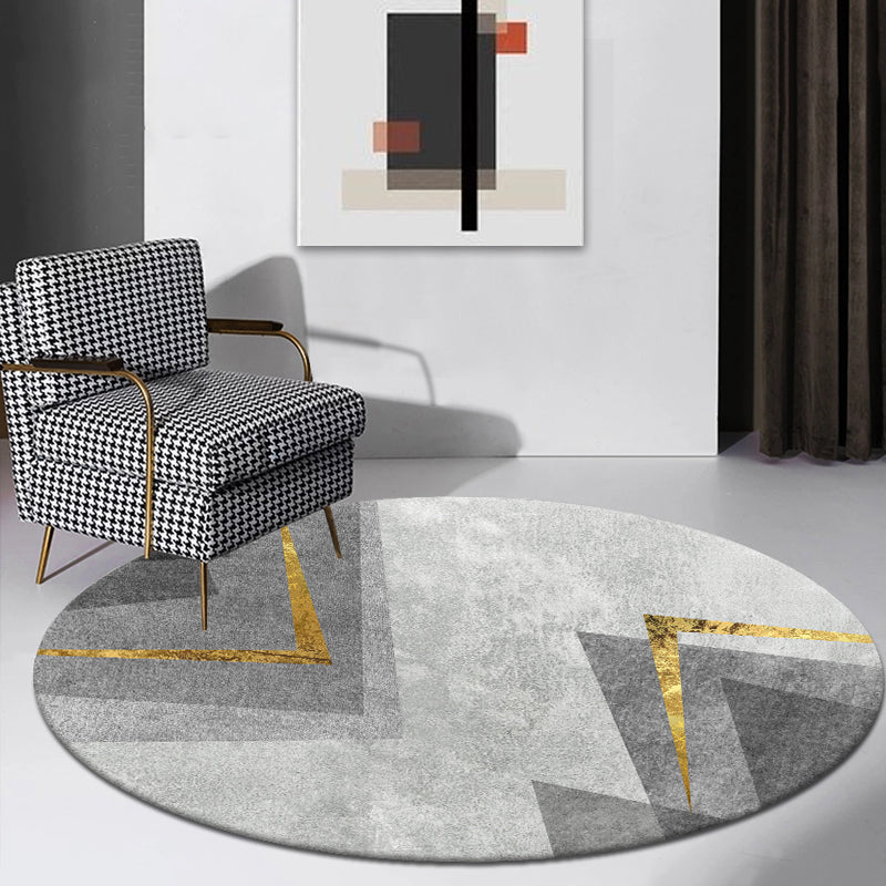 Multi-Colored Nordic Area Rug Polyester Foils Line Abstract Rug Non-Slip Backing Washable Stain Resistant Rug for Home Decor Clearhalo 'Area Rug' 'Modern' 'Rugs' Rug' 2185728