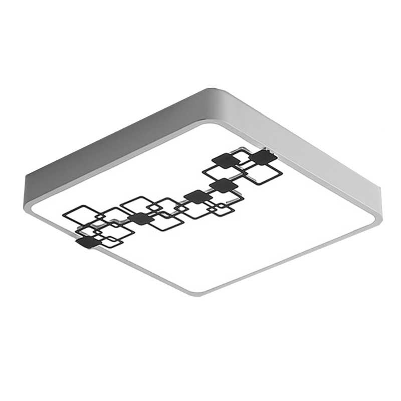 Round/Square Bedroom Flush Light 16"/19.5" Wide Simple Iron LED Flushmount with Bubble Pattern, White Light Clearhalo 'Ceiling Lights' 'Close To Ceiling Lights' 'Close to ceiling' 'Flush mount' Lighting' 218587