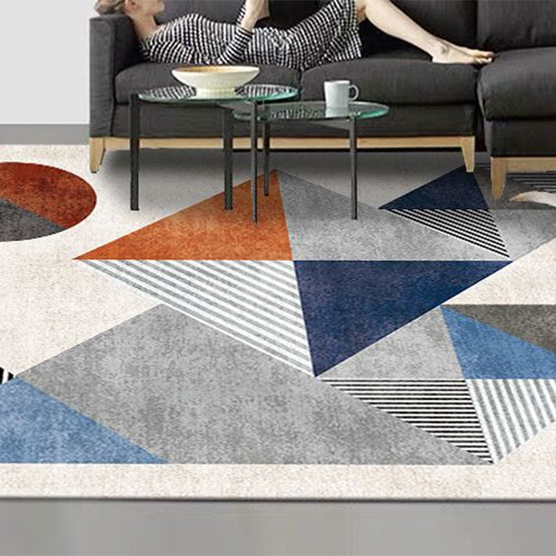 Mid-Century Living Room Rug Multi Color Architecture Colorblock Rug Polyester Pet Friendly Anti-Slip Washable Indoor Rug Khaki Clearhalo 'Area Rug' 'Rug' 2186328