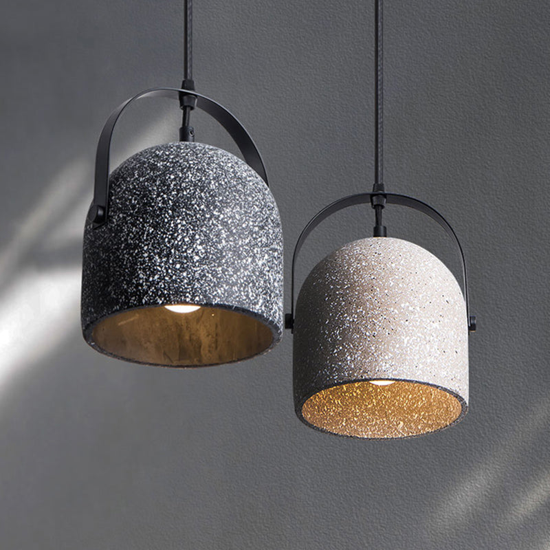 Simplicity Bell Shade Suspension Light Cement 1 Head Restaurant Pendant Light Fixture Clearhalo 'Ceiling Lights' 'Lighting' 'Pendant Lights' 2186592_a28cf588-2313-4f3e-b6f8-49c5d33e1962