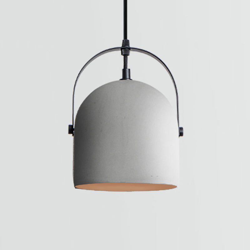 Simplicity Bell Shade Suspension Light Cement 1 Head Restaurant Pendant Light Fixture Grey Clearhalo 'Ceiling Lights' 'Lighting' 'Pendant Lights' 2186599_66dc3861-1351-4632-9cba-eae4591a9a83
