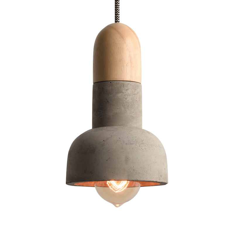 Flashlight Shaped Ceiling Light Minimalistic Cement 1��Bulb Dining Room Hanging Pendant Light Clearhalo 'Ceiling Lights' 'Modern Pendants' 'Modern' 'Pendant Lights' 'Pendants' Lighting' 2186660