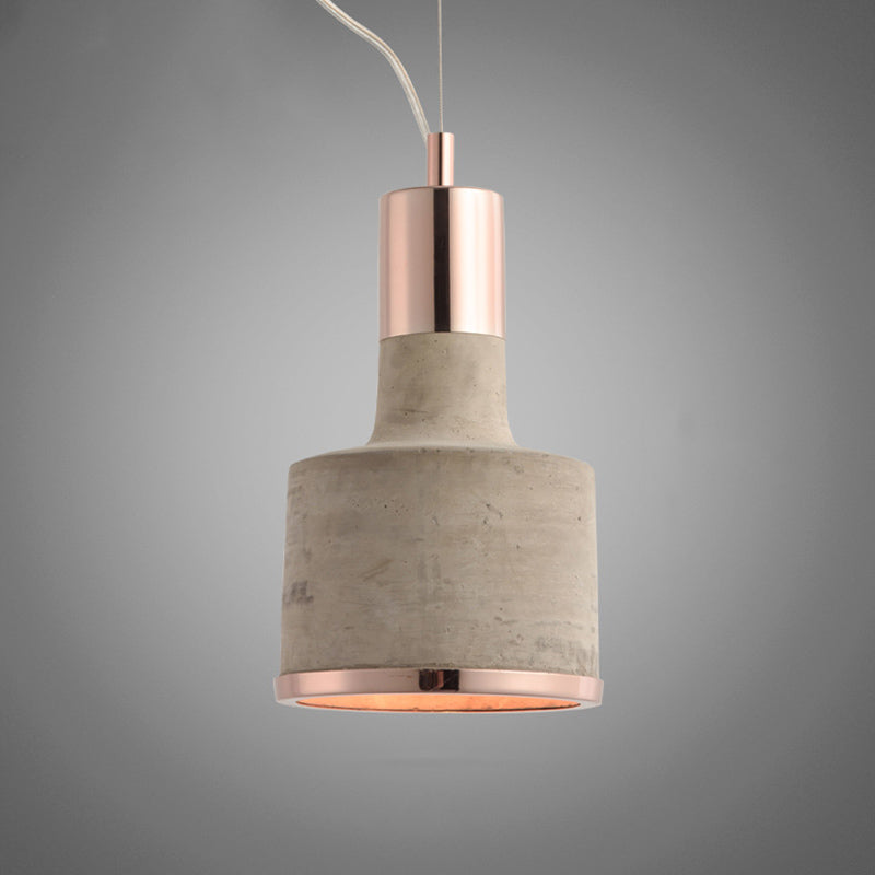 Flashlight Shaped Ceiling Light Minimalistic Cement 1��Bulb Dining Room Hanging Pendant Light Clearhalo 'Ceiling Lights' 'Modern Pendants' 'Modern' 'Pendant Lights' 'Pendants' Lighting' 2186662