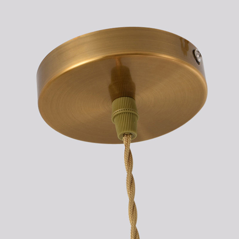 Round Bedroom Suspension Light Feather 1��Bulb Simplicity Pendant Light with Crystal and Crown Decor in Gold Clearhalo 'Ceiling Lights' 'Modern Pendants' 'Modern' 'Pendant Lights' 'Pendants' Lighting' 2186705