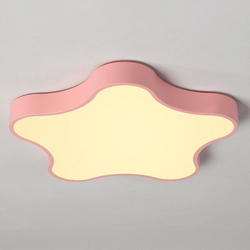 Star Shaped Bedroom LED Flush Mount Metallic Minimalist Flushmount Ceiling Lighting Clearhalo 'Ceiling Lights' 'Close To Ceiling Lights' 'Close to ceiling' 'Flush mount' Lighting' 2186844