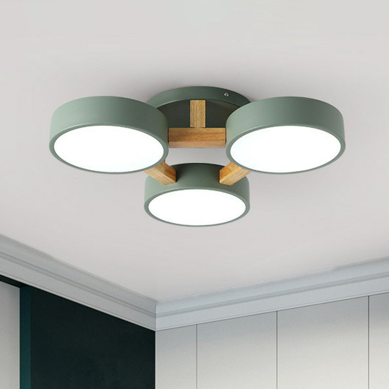 Acrylic Circular Shade Flush Mount Light Nordic Style Semi Flush Ceiling Light for Living Room Clearhalo 'Ceiling Lights' 'Close To Ceiling Lights' 'Close to ceiling' 'Semi-flushmount' Lighting' 2187066