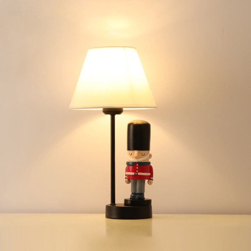 Soldier Bedside Nightstand Lamp Resin 1 Bulb Kids Style Table Lighting with Shade Clearhalo 'Lamps' 'Table Lamps' Lighting' 2197101
