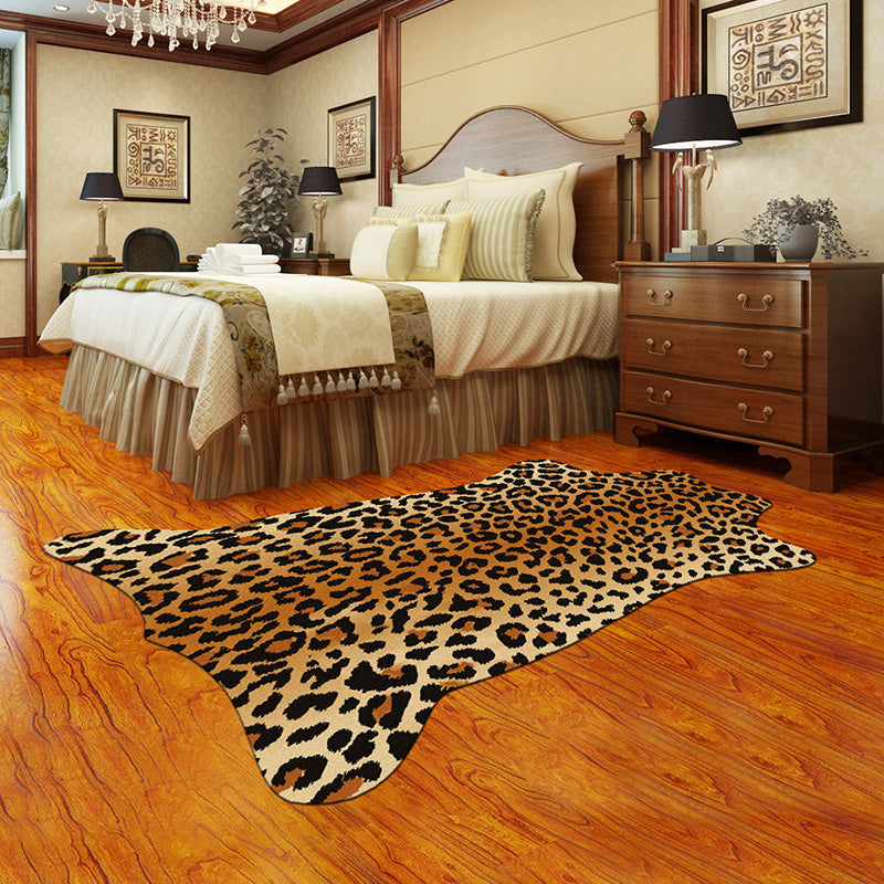 Unique Multi Color Casual Rug Polyster Animal Skin Patterned Area Rug Pet Friendly Anti-Slip Backing Rug for Home Light Brown Clearhalo 'Area Rug' 'Casual' 'Rugs' Rug' 2198784