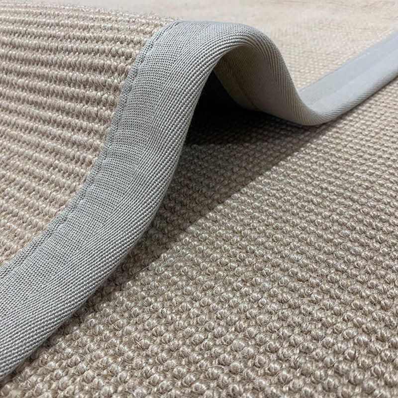 Chinoiserie Bedroom Rug Multi-Colored Plain Indoor Rug Jute Natural Fiber Easy Care Rug with Border Light Camel Clearhalo 'Area Rug' 'Rug' 2198877