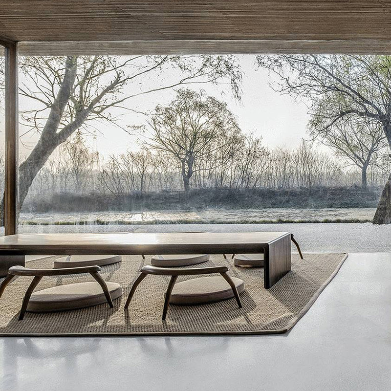 Multi-Color Rustic Rug Jute Plain Carpet Washable Natural Fiber Indoor Rug with Border for Home Decoration Clearhalo 'Area Rug' 'Rug' 2198890