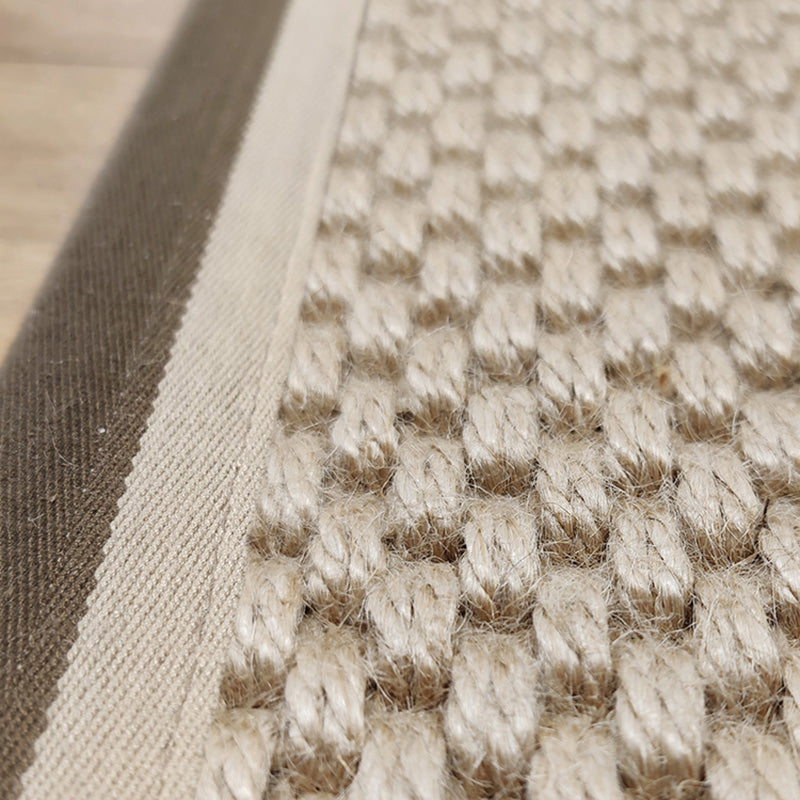 Simple Multi Color Solid Rug Jute Farmhouse Indoor Rug Washable Rug with Border for Home Decor Clearhalo 'Area Rug' 'Rug' 2198902