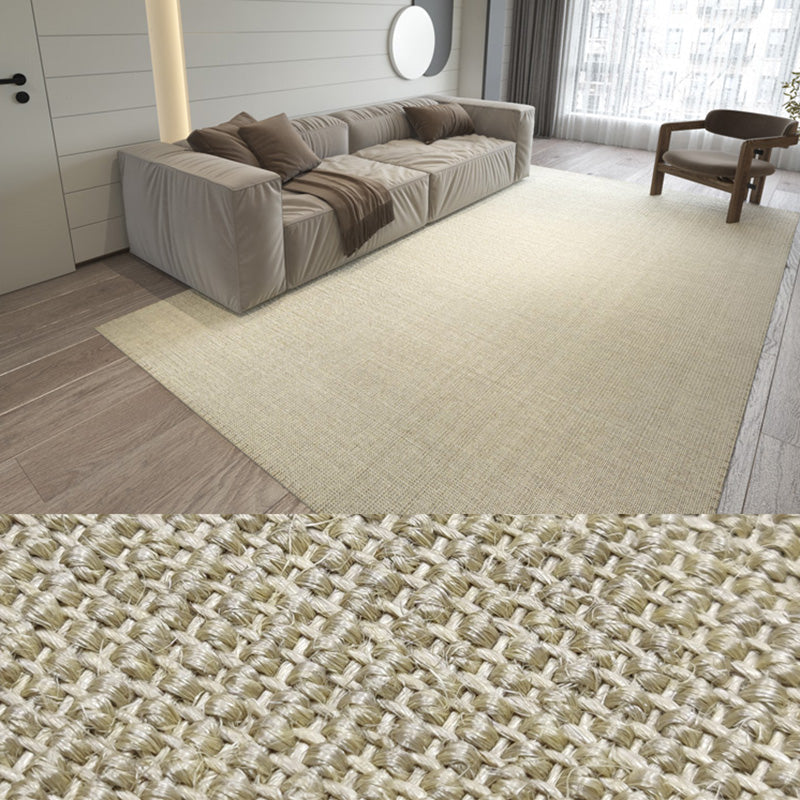 Designer Multicolor Japanese Rug Jute Plain Rug Anti-Slip Backing Natural Fiber Hand Twisted Area Rug for Bedroom Beige Clearhalo 'Area Rug' 'Rug' 2198921