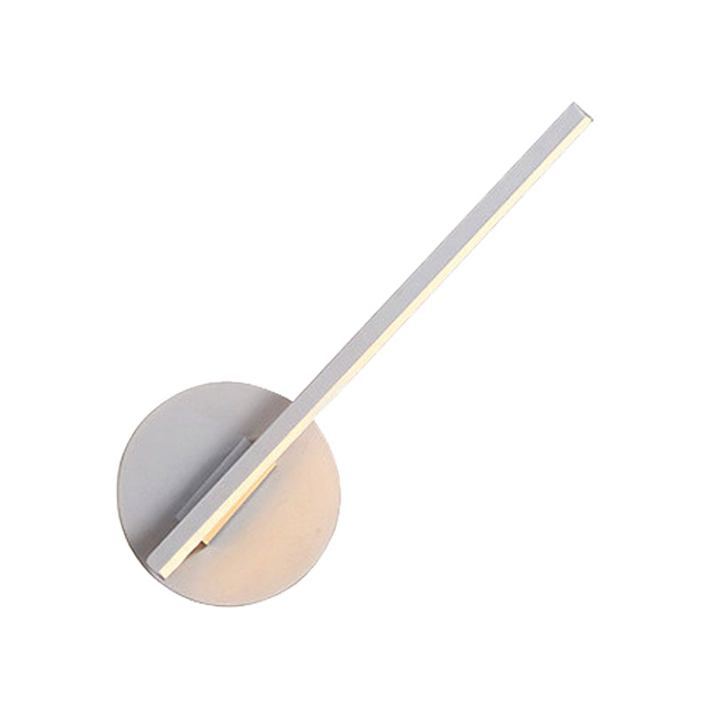 Black/White Linear Sconce Light Minimal Acrylic LED Wall Lamp for Bedroom in Warm/White Light Clearhalo 'Modern wall lights' 'Modern' 'Wall Lamps & Sconces' 'Wall Lights' Lighting' 219896