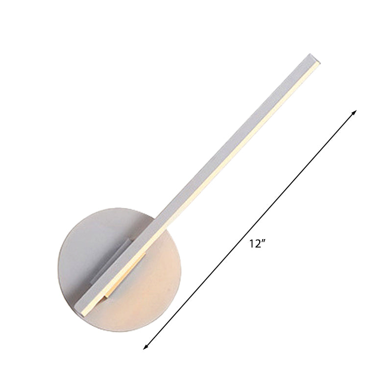 Black/White Linear Sconce Light Minimal Acrylic LED Wall Lamp for Bedroom in Warm/White Light Clearhalo 'Modern wall lights' 'Modern' 'Wall Lamps & Sconces' 'Wall Lights' Lighting' 219897