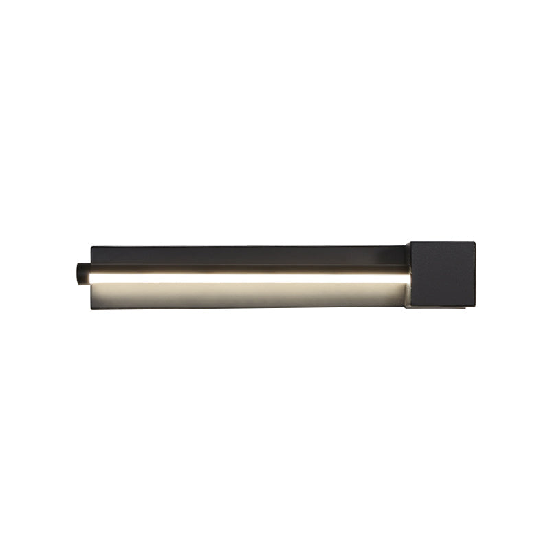 Adjustable Acrylic Shaded Linear Wall Sconce Simplicity LED Black/White Wall Mounted Light Fixture, Warm/White Light Clearhalo 'Modern wall lights' 'Modern' 'Wall Lamps & Sconces' 'Wall Lights' Lighting' 219914