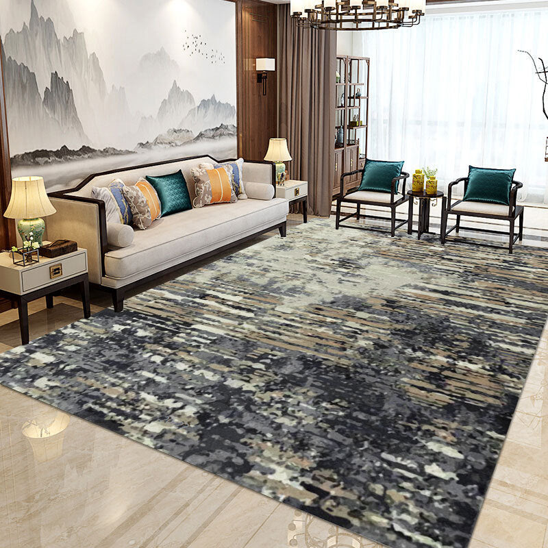 Modern Home Decorative Rug Multi Colored Geometry Area Rug Polypropylene Washable Stain Resistant Non-Slip Backing Rug Clearhalo 'Area Rug' 'Modern' 'Rugs' Rug' 2199223