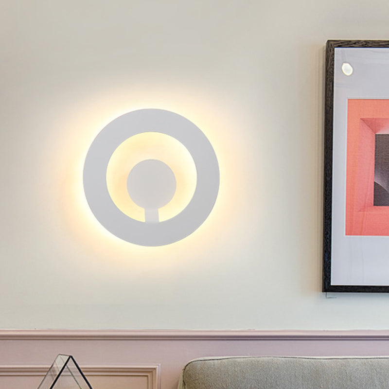 Black/White Super Thin Wall Sconce Light Modern Acrylic Living Room Wall Lighting Fixture, Warm/White Light White Clearhalo 'Modern wall lights' 'Modern' 'Wall Lamps & Sconces' 'Wall Lights' Lighting' 219930