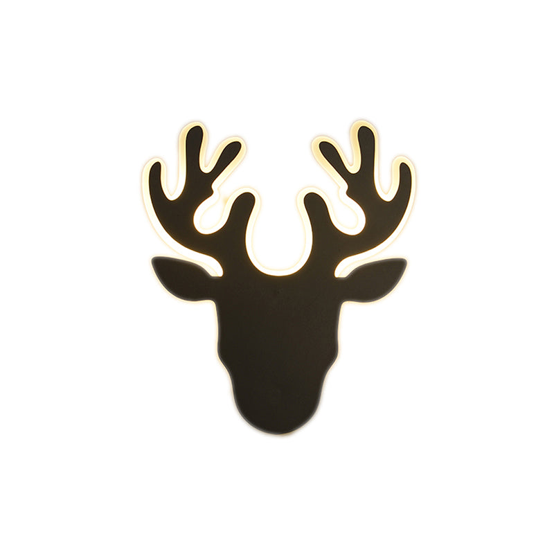 Black/White Antler Sconce Light Fixture Contemporary Acrylic LED Wall Light Sconce in Warm/White Light Clearhalo 'Modern wall lights' 'Modern' 'Wall Lamps & Sconces' 'Wall Lights' Lighting' 219953